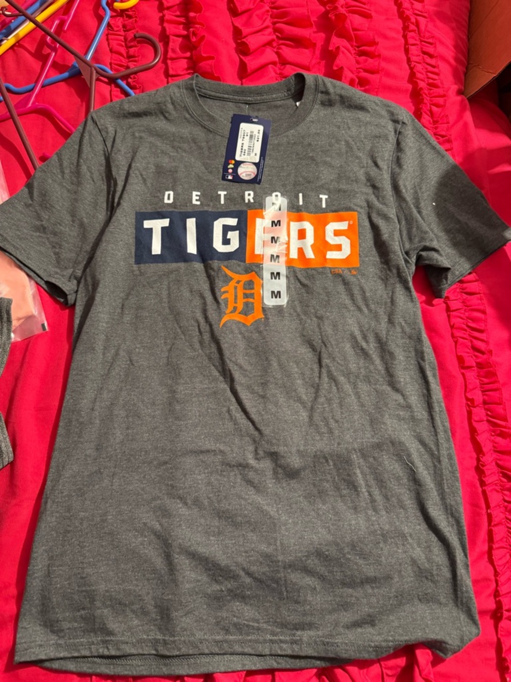 Detroit Tigers Women's Short-Sleeve Logo Tee - Gray
